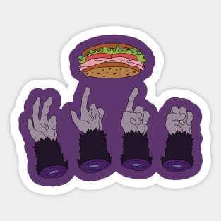 Ask the monkey's hand for a sandwich Sticker